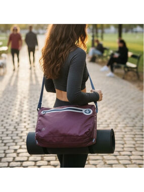 Manduka Purple Blue Yoga Mat Shoulder Bag #AN
